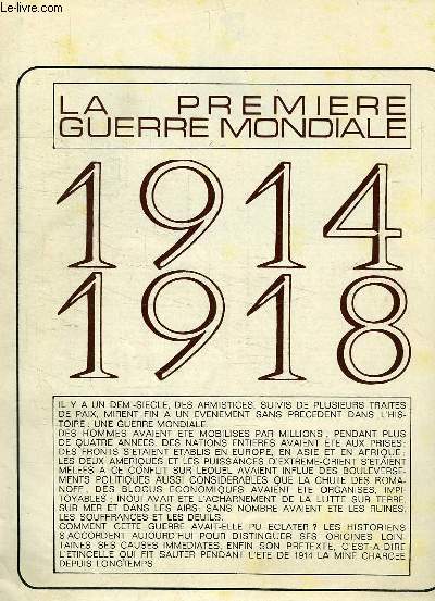 LA PREMIERE GUERRE MONDIALE, 1914-1918