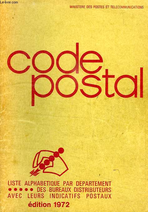 CODE POSTAL, 1972