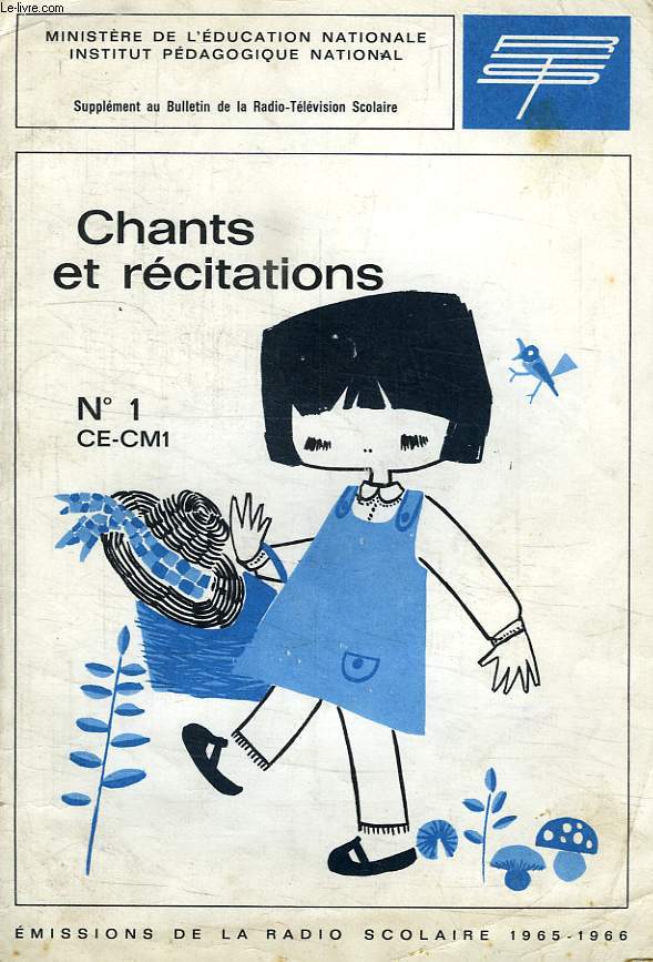 CHANTS ET RECITATIONS, N 1, CE-CM1