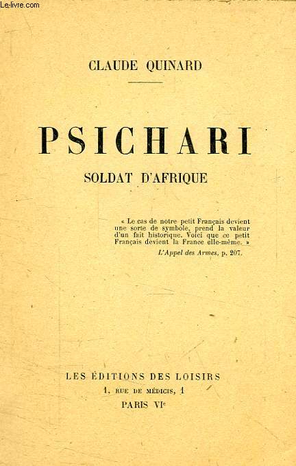 PSICHARI, SOLDAT D'AFRIQUE