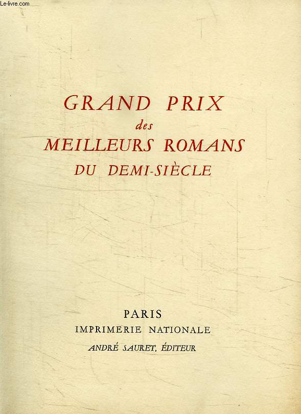 GRAND PRIX DES MEILLEURS ROMANS DU DEMI-SIECLE