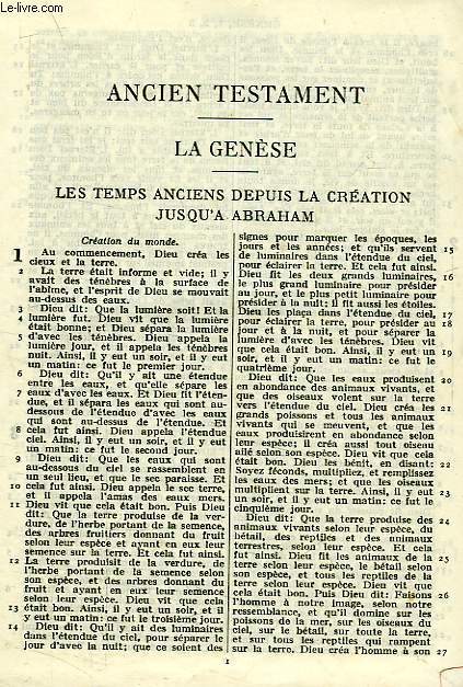 LA SAINTE BIBLE,