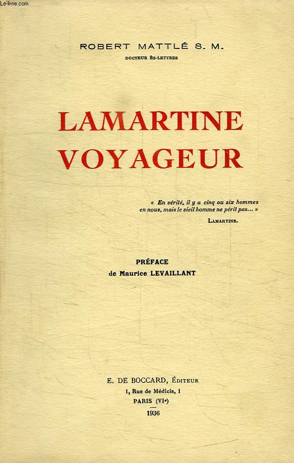 LAMARTINE VOYAGEUR