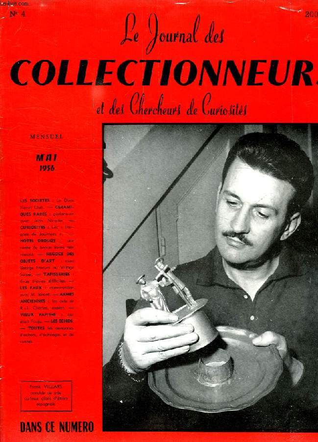 LE JOURNAL DES COLLECTIONNEURS ET DES CHERCHEURS DE CURIOSITES, N 4, MAI 1956