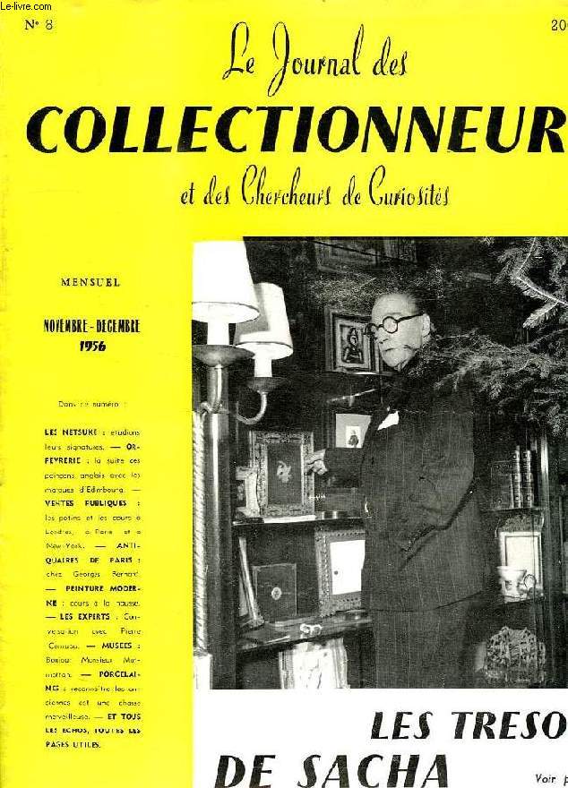LE JOURNAL DES COLLECTIONNEURS ET DES CHERCHEURS DE CURIOSITES, N 8, NOV.-DEC. 1956