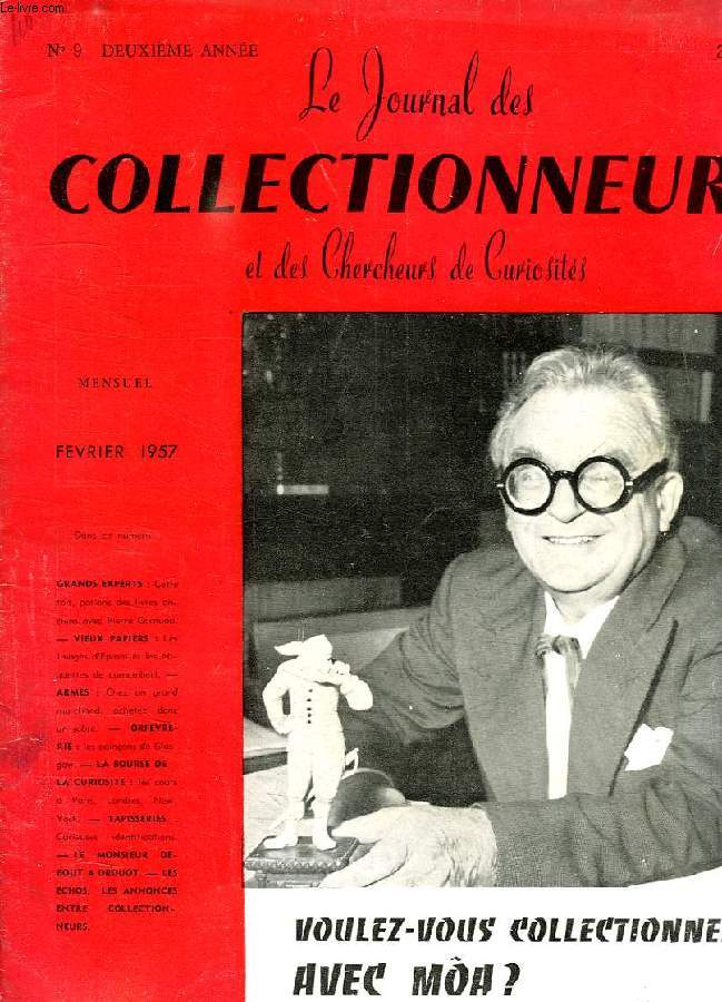 LE JOURNAL DES COLLECTIONNEURS ET DES CHERCHEURS DE CURIOSITES, N 9, FEV. 1957