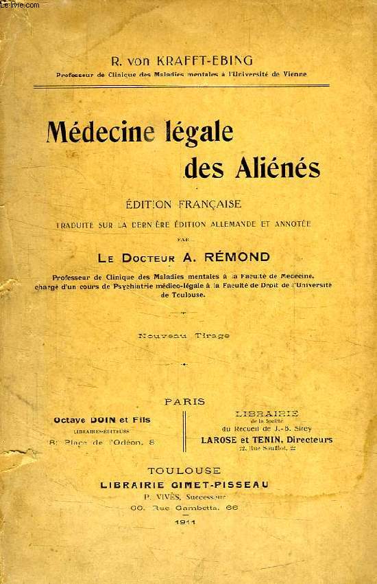 MEDECINE LEGALE DES ALIENES