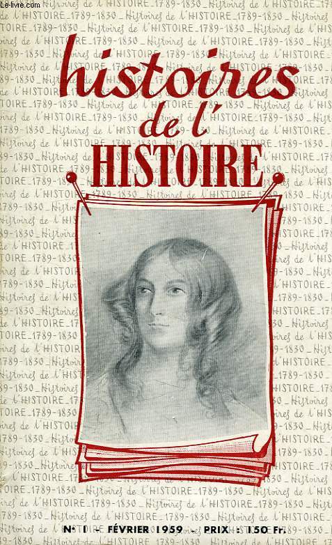 HISTOIRES DE L'HISTOIRE, N 1, FEV. 1959