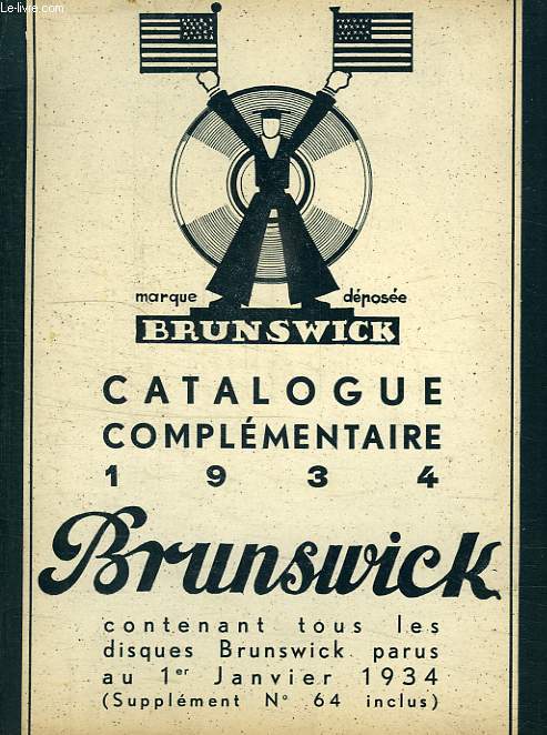 BRUNSWICK, CATALOGUE COMPLEMENTAIRE 1934