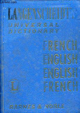 LANGENSCHEIDT'S UNIVERSAL DICTIONARY, FRENCH-ENGLISH, ENGLISH-FRENCH