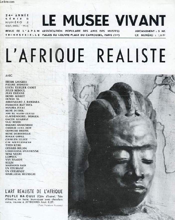 LE MUSEE VIVANT, 24e ANNEE, SERIE D, N 8, 1960