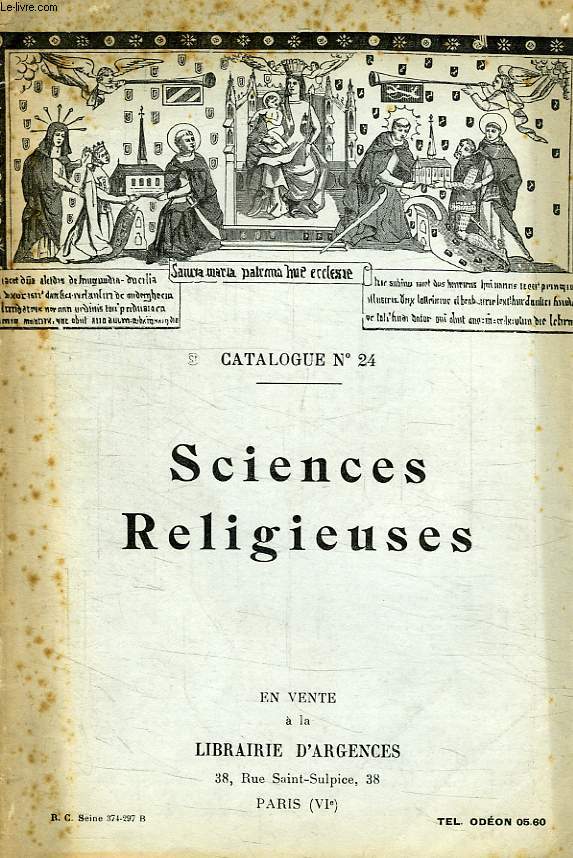SCIENCES RELIGIEUSES, CATALOGUE N 24