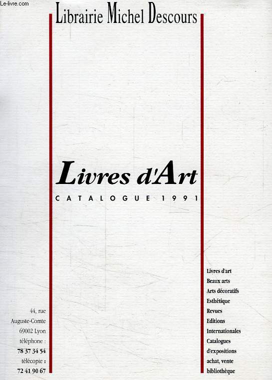 LIVRES D'ART, CATALOGUE 1991