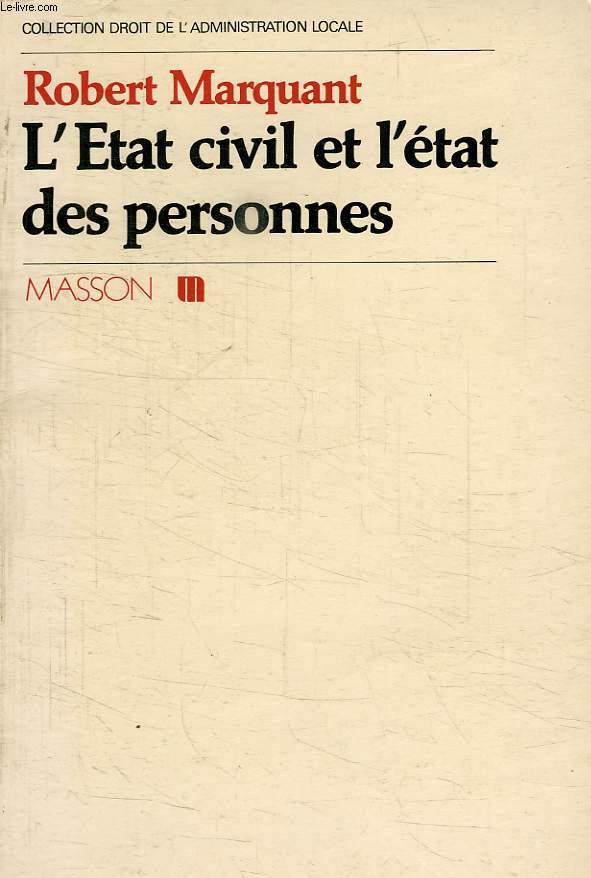 L'ETAT CIVIL ET L'ETAT DES PERSONNES