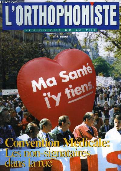 L'ORTHOPHONISTE, PERIODIQUE DE LA FNO, N 168, MAI 1997