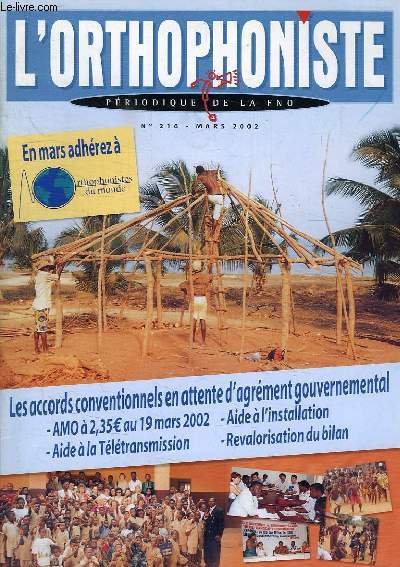 L'ORTHOPHONISTE, PERIODIQUE DE LA FNO, N 216, MARS 2002