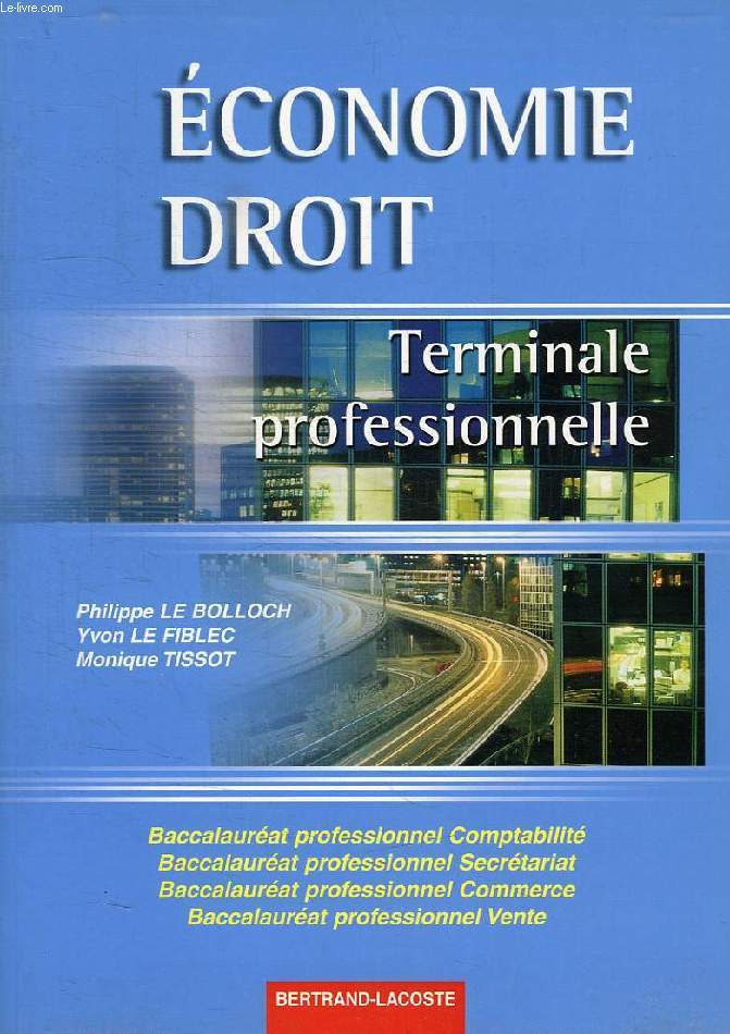 ECONOMIE, DROIT, TERMINALE PROFESSIONNELLE