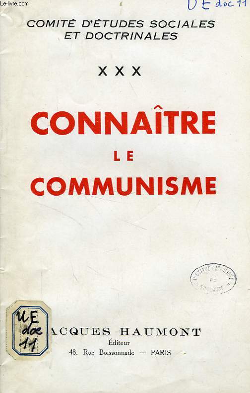 CONNAITRE LE COMMUNISME