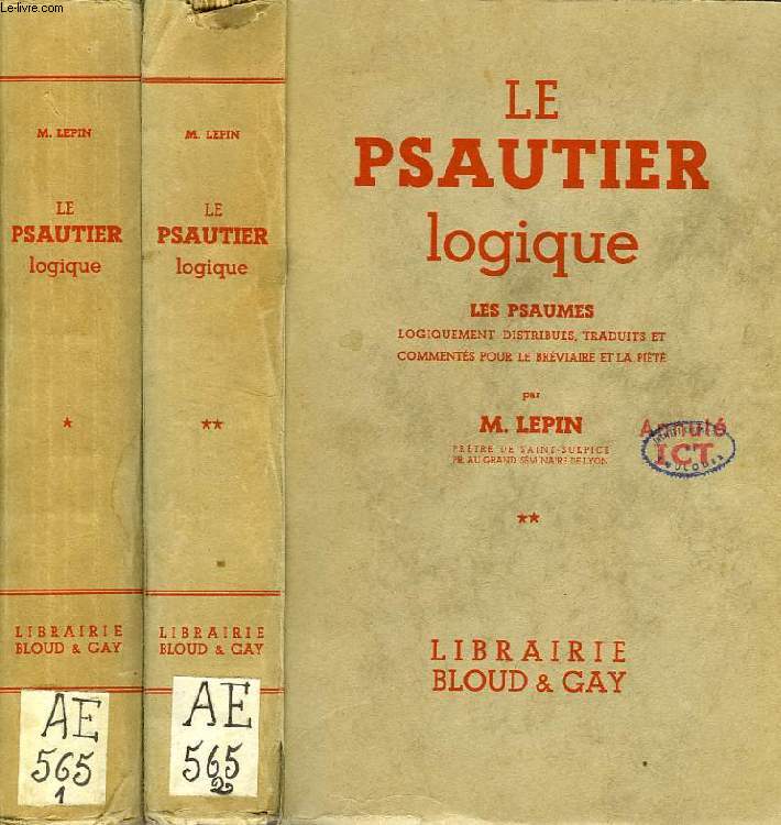 LE PSAUTIER LOGIQUE, 2 TOMES