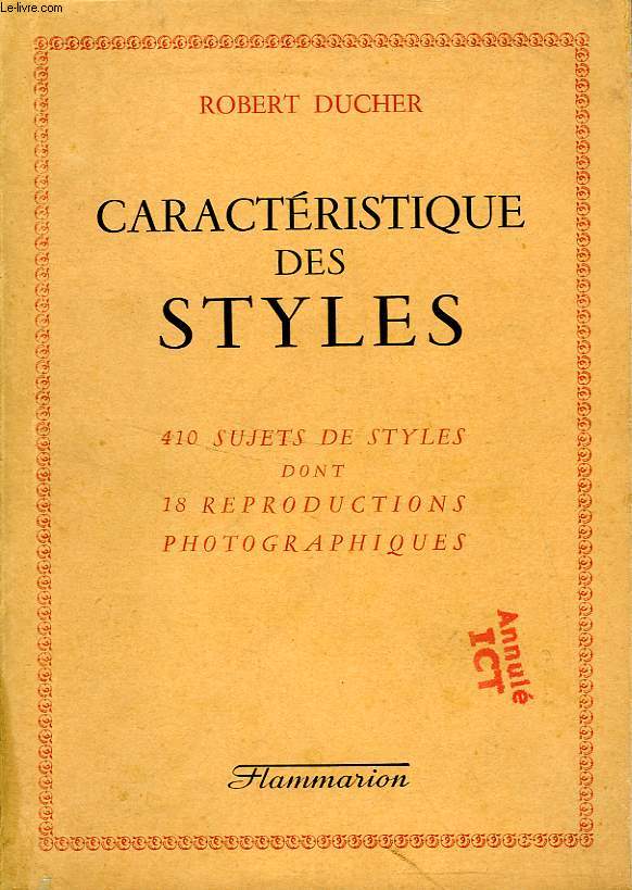 CARACTERISTIQUE DES STYLES
