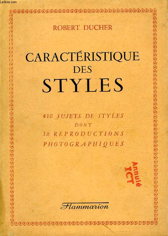 CARACTERISTIQUE DES STYLES