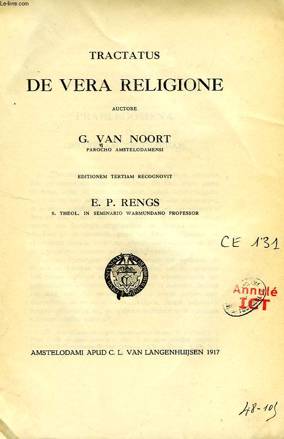 TRACTATUS DE VERA RELIGIONE