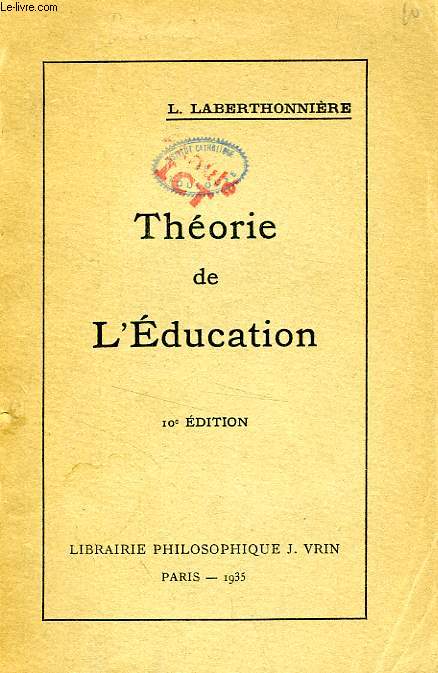 THEORIE DE L'EDUCATION