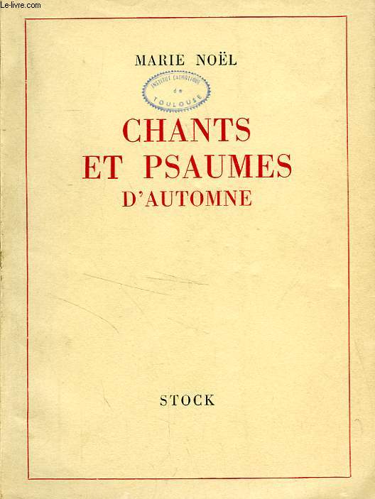 CHANTS ET PSAUMES D'AUTOMNE