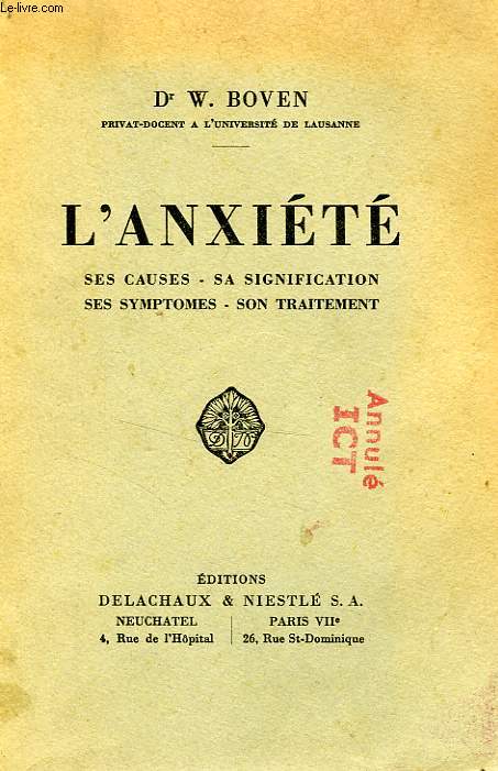 L'ANXIETE