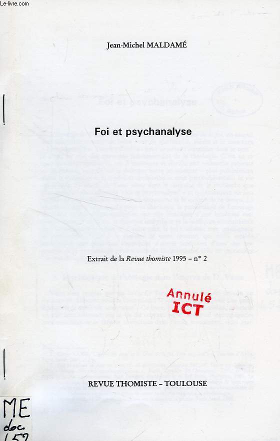 FOI ET PSYCHANALYSE