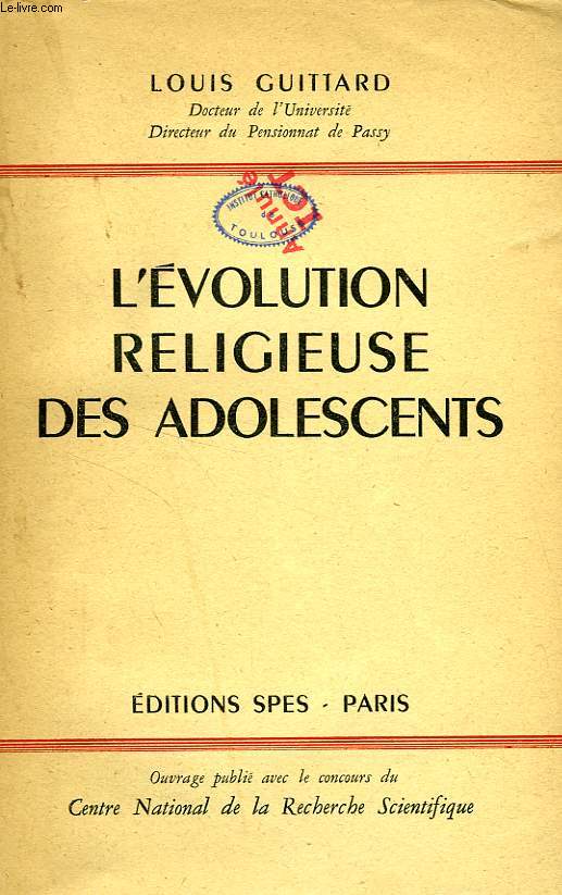 L'EVOLUTION RELIGIEUSE DES ADOLESCENTS