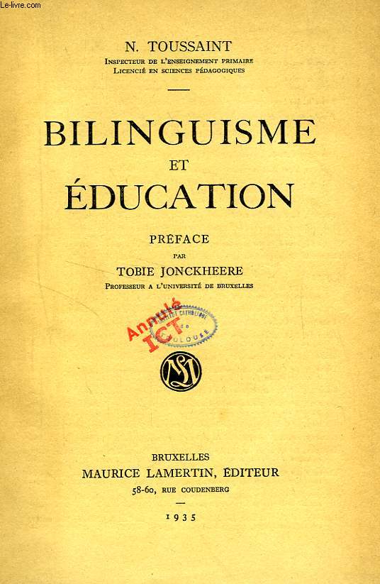 BILINGUISME ET EDUCATION