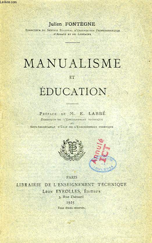 MANUALISME ET EDUCATION