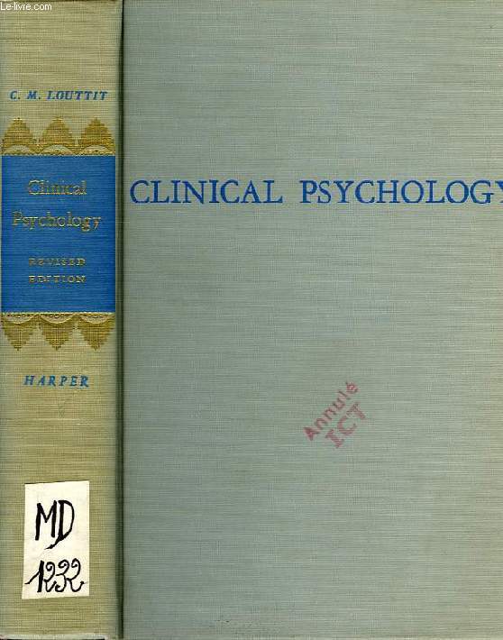 CLINICAL PSYCHOLOGY, OF CHILDREN'S BEHAVIOR PROBLEMS