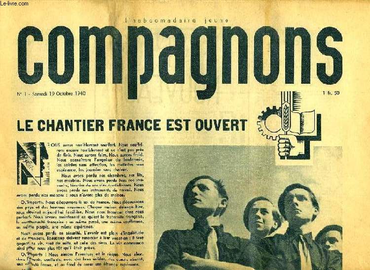 COMPAGNONS, N 1, 19 OCT. 1940