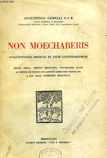 NON MOECHABERIS, DISQUISITIONES MEDICAE IN USUM CONFESSARIORUM