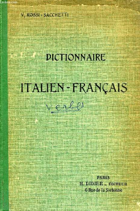 DICTIONNAIRE ITALIEN-FRANCAIS DE TOUS LES VERBES ITALIENS