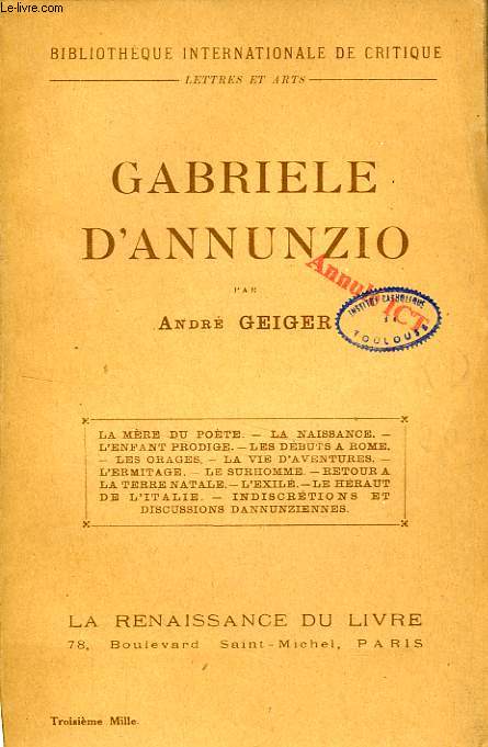 GABRIELE D'ANNUNZIO