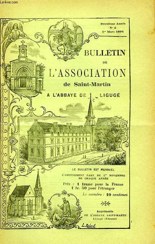 BULLETIN DE L'ASSOCIATION DE SAINT-MARTIN A LIGUGE, 2e ANNEE, N 5, 1er MARS 1894
