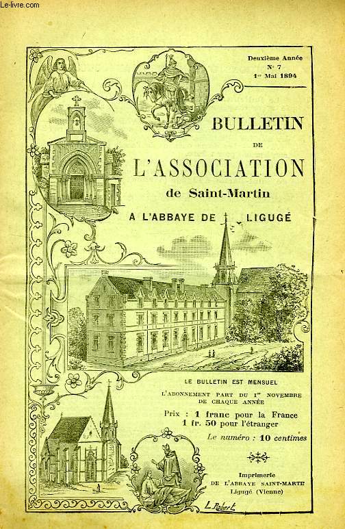 BULLETIN DE L'ASSOCIATION DE SAINT-MARTIN A LIGUGE, 2e ANNEE, N 7, 1er MAI 1894
