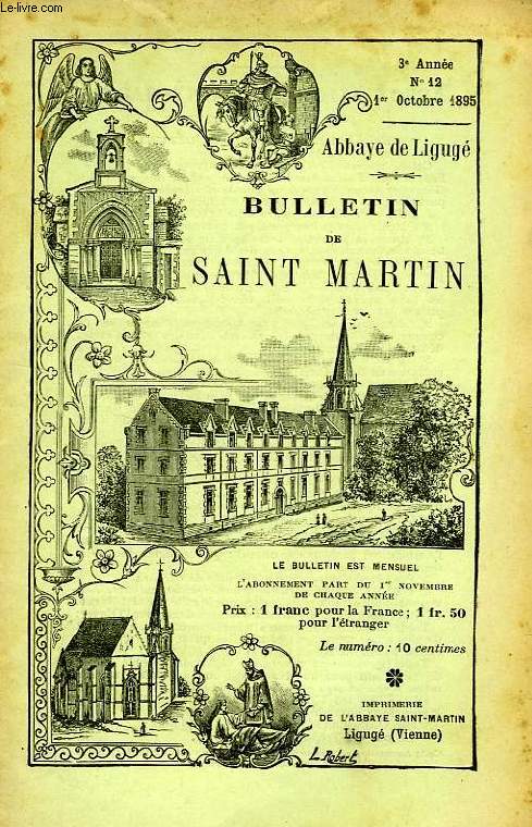BULLETIN DE L'ASSOCIATION DE SAINT-MARTIN A LIGUGE, 3e ANNEE, N 12, 1er OCT. 1895