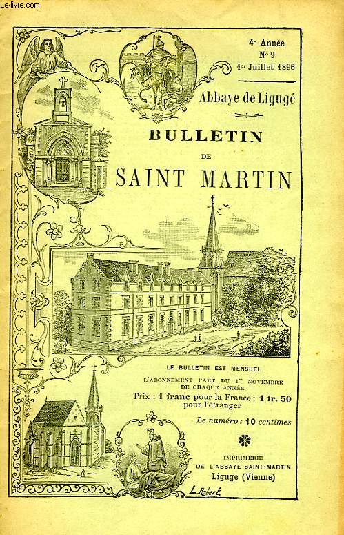 BULLETIN DE L'ASSOCIATION DE SAINT-MARTIN A LIGUGE, 4e ANNEE, N 9, 1er JUILLET 1896