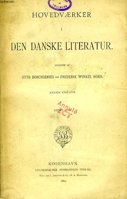 HOVEDVAERKER, I. DEN DANSKE LITERATUR, 2 VOLUMES