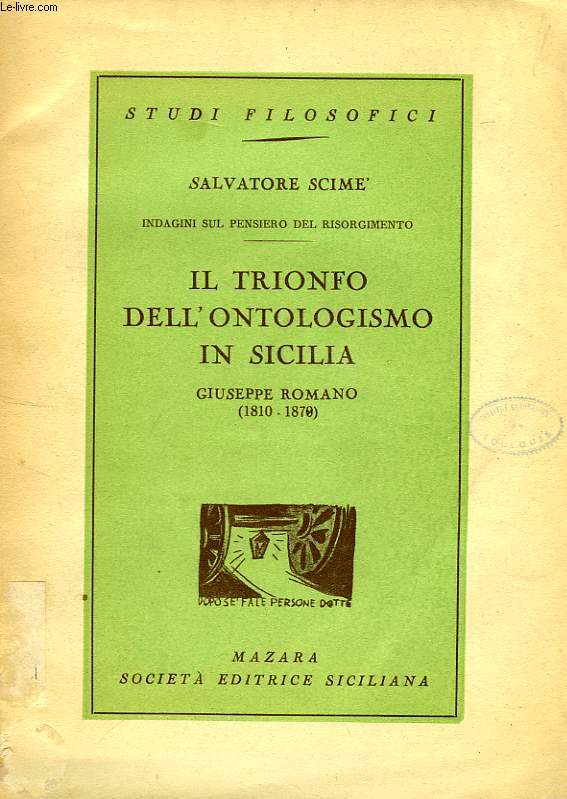 IL TRONFO DELL'ONTOLOGISMO IN SICILIA, GIUSEPPE ROMANO (1810-1878)