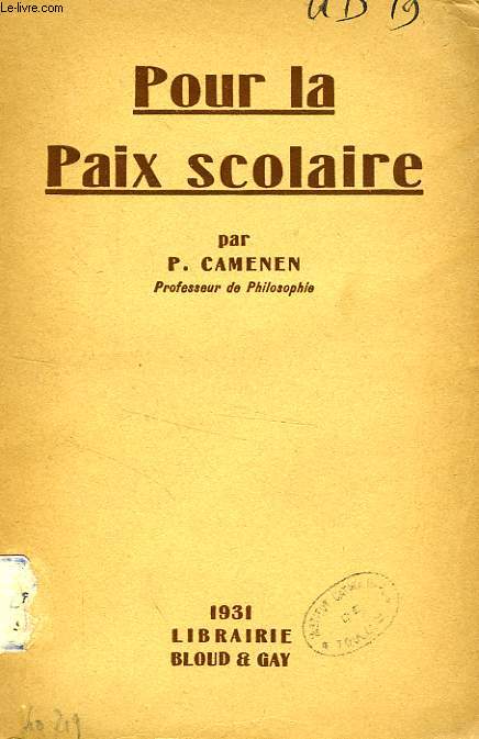 POUR LA PAIX SCOLAIRE