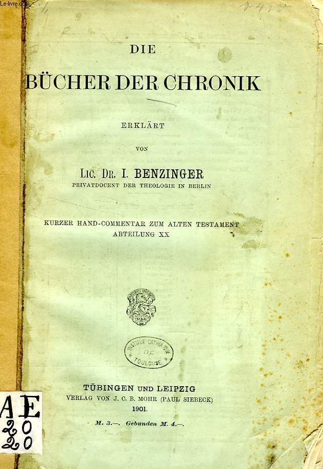 DIE BUCHER DER CHRONIK