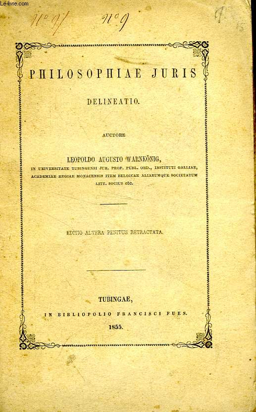 PHILOSOPHIAE JURIS DELINEATIO