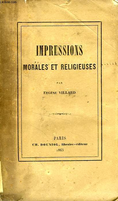 IMPRESSIONS MORALES ET RELIGIEUSES