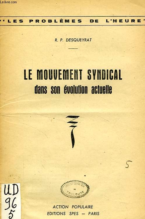 LE MOUVEMENT SOCIAL DANS SON EVOLUTION ACTUELLE