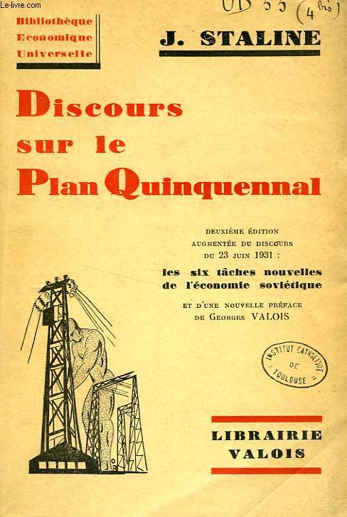 DISCOURS SUR LE PLAN QUINQUENNAL